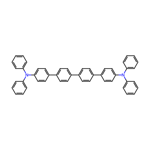N,N,N',N'-四苯基[1,1':4',1'':4'',1'''-四联苯]-4,4'''-二胺结构图