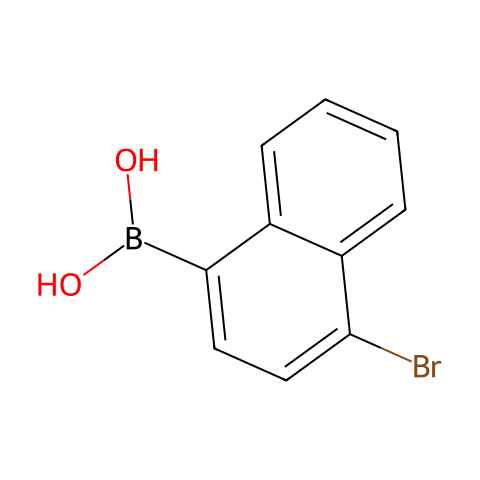4-溴-1-萘硼酸(含不定量的酸酐)结构图