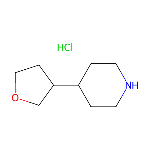 4-(oxolan-3-yl)piperidine hydrochloride结构图