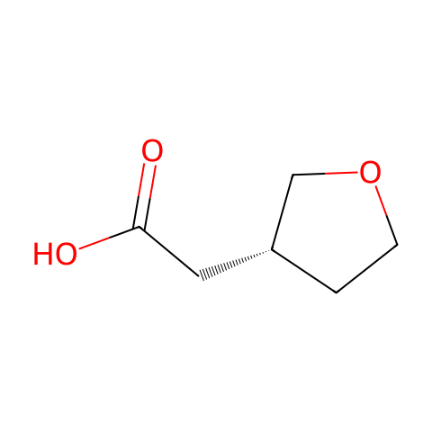 (R)-2-(四氢呋喃-3-基)乙酸结构图