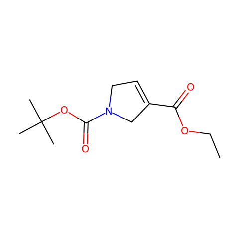 N-BOC-2,5-二氢吡咯-3-甲酸乙酯结构图