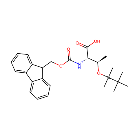Fmoc-O-(叔丁基二甲基硅基)-L-苏氨酸结构图