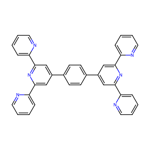 4,4-(1,4-亚苯基)双(2,2:6,2-四吡啶)结构图