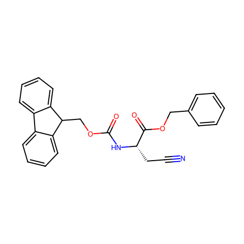 (S)-Benzyl 2-((((9H-fluoren-9-yl)methoxy)carbonyl)amino)-3-cyanopropanoate结构图