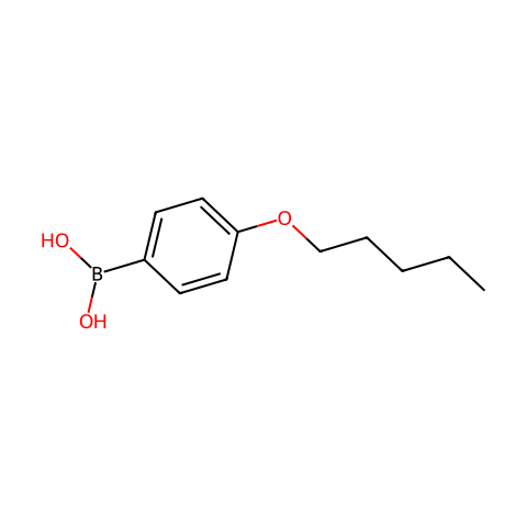 4-戊氧基苯硼酸 (含不同量的酸酐)结构图