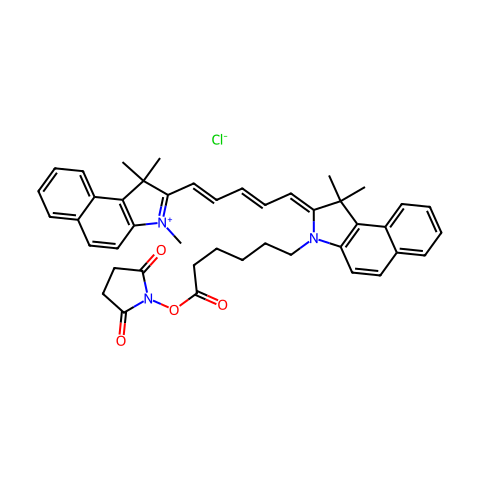 Cy5.5 N-羟基琥珀酰亚胺酯结构图