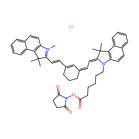 Cy7.5 N-羟基琥珀酰亚胺酯结构图