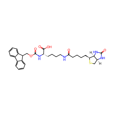 N-FMOC-N’-生物素-L-赖氨酸结构图