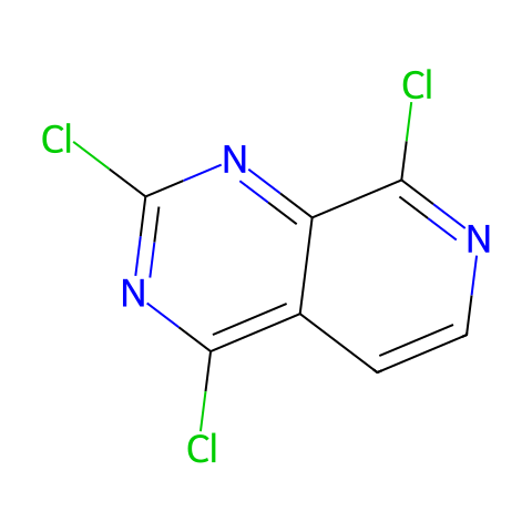 2,4,8-TRICHLOROPYRIDO[3,4-D]PYRIMIDINE结构图