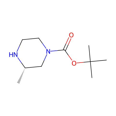 (S)-1-Boc-3-甲基哌嗪结构图