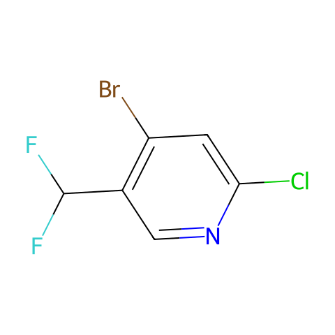 4-bromo-2-chloro-5-(difluoromethyl)pyridine结构图