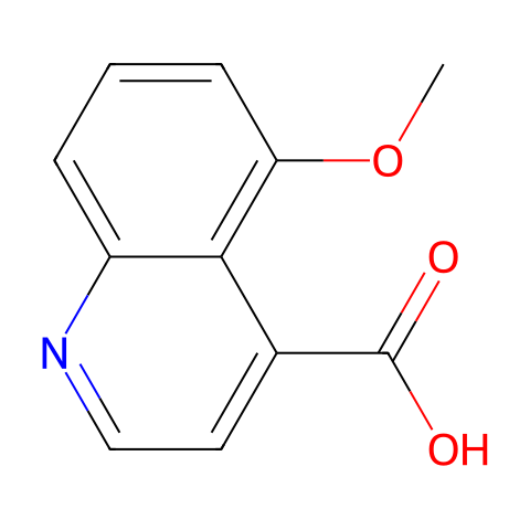 5-甲氧基喹啉-4-羧酸结构图
