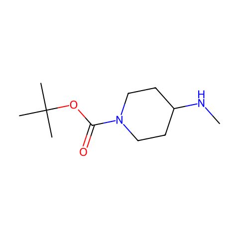 1-Boc-4-(甲基氨基)哌啶结构图