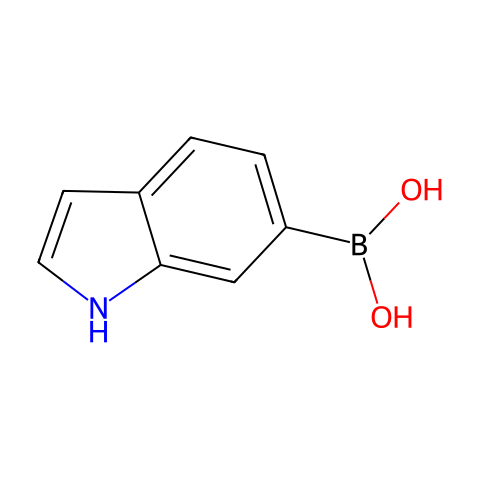 6-吲哚硼酸 (含不同量的酸酐)结构图