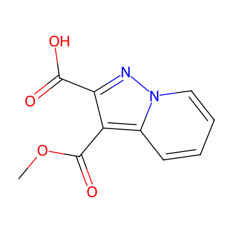 3-methoxycarbonylpyrazolo[1,5-a]pyridine-2-carboxylic acid结构图