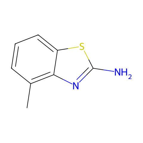 2-氨基-4-甲基苯并噻唑结构图