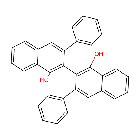 （2S）-（-）-3,3′-二苯基-[2，2′-双萘]-1，1′-二醇结构图