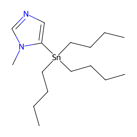 1-甲基-5-(三丁基锡基)咪唑结构图