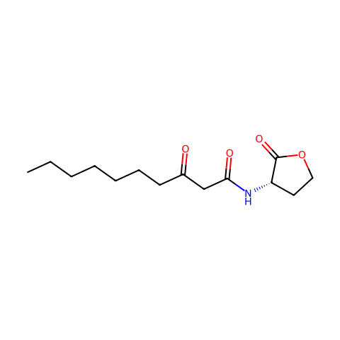 N-(3-氧代癸酰基)-L-高丝氨酸内酯结构图