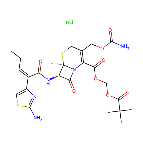 Cefcapene pivoxil hydrochloride结构图