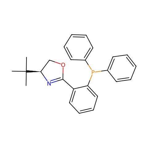 (S)-4-叔丁基-2-[2-(二苯基膦基)苯基]-2-噁唑啉结构图