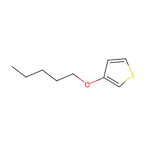 3-(戊氧基)-噻吩结构图