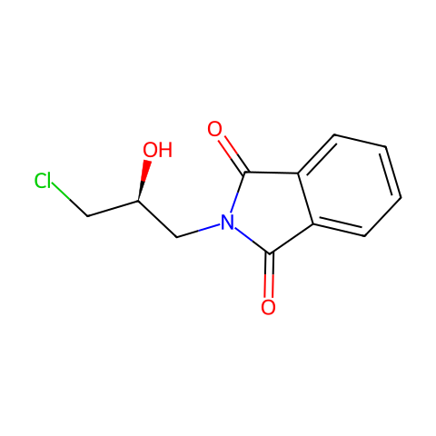 (S)-2-(3-chloro-2-hydroxypropyl)isoindoline-1,3-dione结构图