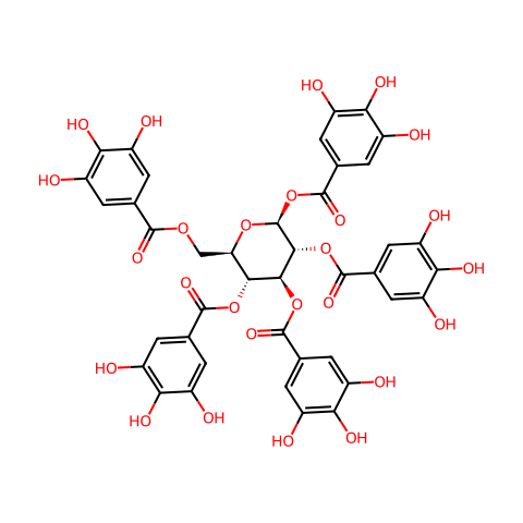 β-五没食子酰葡萄糖结构图