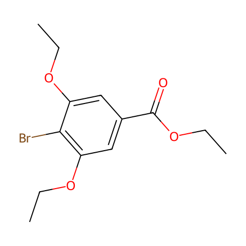 4-溴-3,5-二乙氧基苯甲酸乙酯结构图