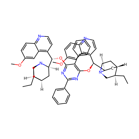 氢化奎宁-2,5-二苯基-4,6- 嘧啶二甲醚结构图