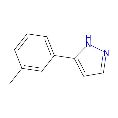 5-(3-甲基苯基)-1H-吡唑结构图