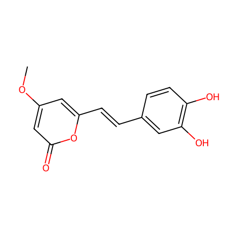 4-methyl-6-（3',4'-dihydroxystyryl)-2-pyrone结构图