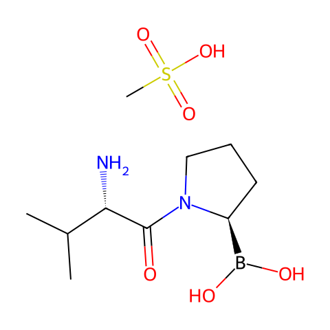 Talabostat mesylate (Val-boroPro mesylate; PT100 mesylate)结构图