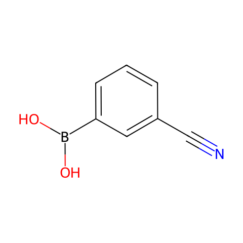 3-氰基苯硼酸 (含不同量的酸酐)结构图