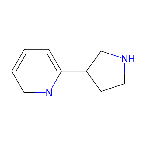 2-PYRROLIDIN-3-YLPYRIDINE结构图