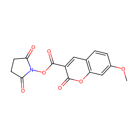 7-甲氧基香豆素-3-羧酸琥珀酰亚胺酯结构图