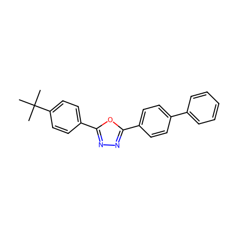 2-(4-叔丁基苯)-5-(4-联苯基)-1,3,4-噁唑结构图