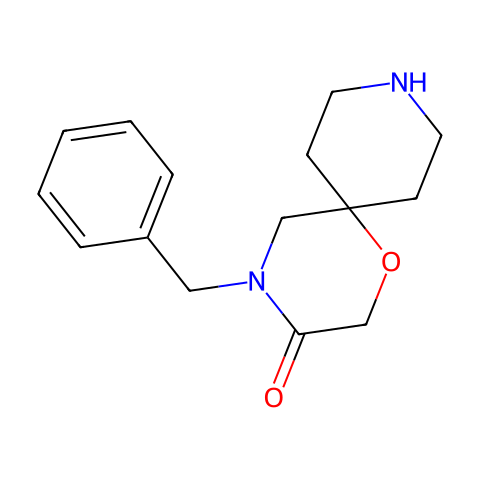 4-(苯甲基)-1-氧杂-4,9-二氮杂螺[5.5]十一烷-3-酮结构图