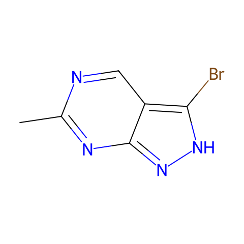 3-bromo-6-methyl-1H-pyrazolo[3,4-d]pyrimidine结构图