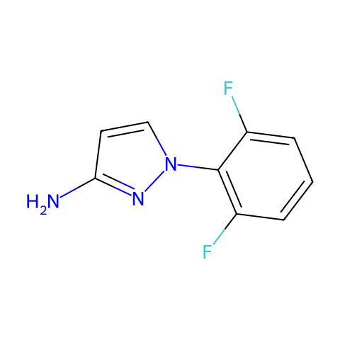 1-(2, 6-二氟苯基)-1H-吡唑-3-胺结构图