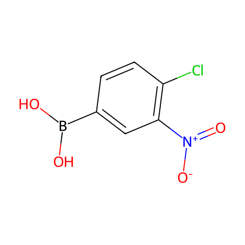 4-氯-3-硝基苯硼酸(含有数量不等的酸酐)结构图