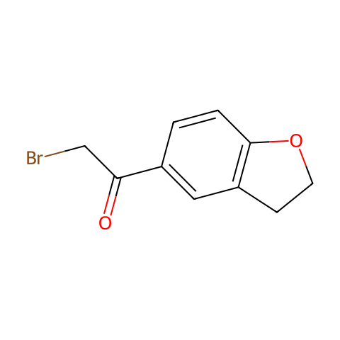 2-BROMO-1-(2,3-DIHYDRO-1-BENZOFURAN-5-YL)ETHANONE结构图