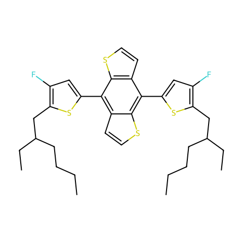 4，8-双(5-乙基己基)-4-氟噻吩-2-苯并结构图