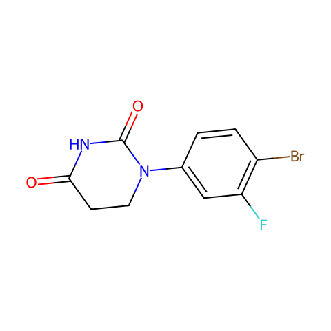 1-(4-bromo-3-fluoro-phenyl)hexahydropyrimidine-2,4-dione结构图