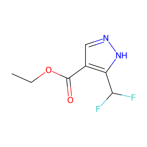 ETHYL 3-(DIFLUOROMETHYL)-1H-PYRAZOLE-4-CARBOXYLATE结构图