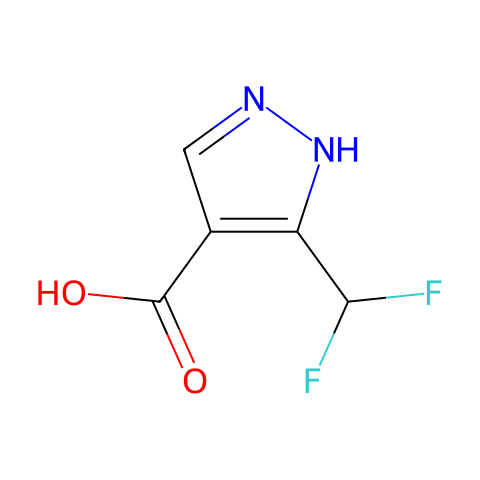 3-(二氟甲基)-1H-吡唑-4-羧酸结构图