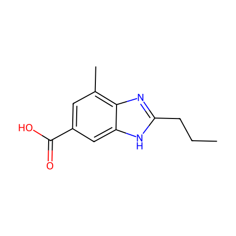 4-甲基-2-正丙基苯并咪唑-6-羧酸结构图