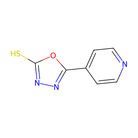 5-(4-吡啶基)-1,3,4-噁二唑-2-硫醇结构图