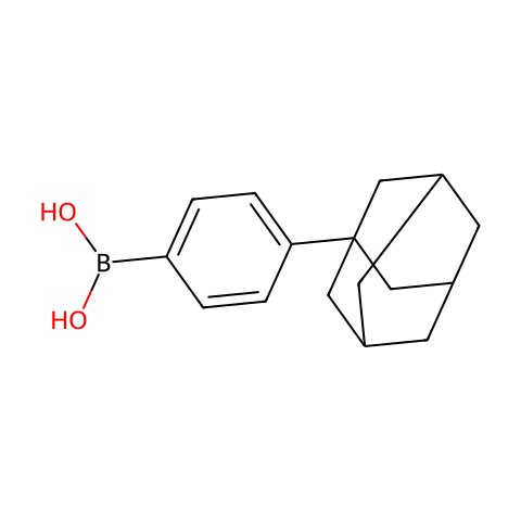 (4-(金刚烷-1-基)苯基)硼酸（含不等量酸酐）结构图