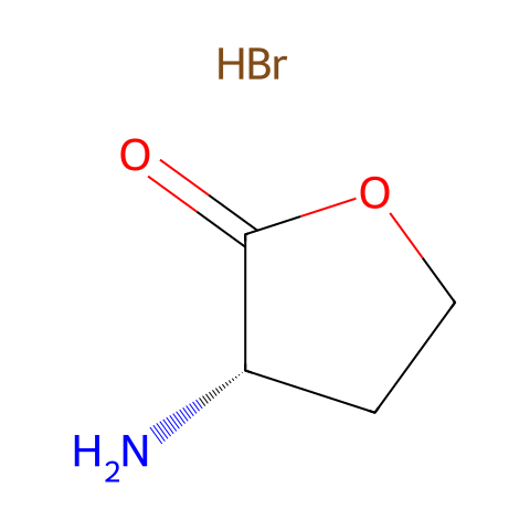 (S)-(-)-α-氨基-γ-丁内酯 氢溴酸盐结构图